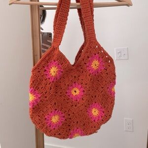 Handmade granny square crochet shoulder bag! 🌼🌼🌼